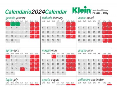 SISTEMI Klein® Calendario 2024