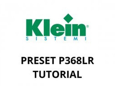 How to use the PRE SET P368LR