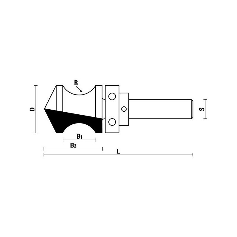 hw hand grip plunge bits with upper ball bearing guide z2