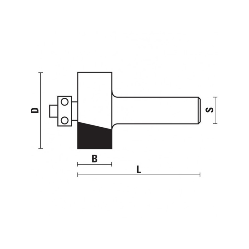 hw rabbeting bits with ball bearing guide z2