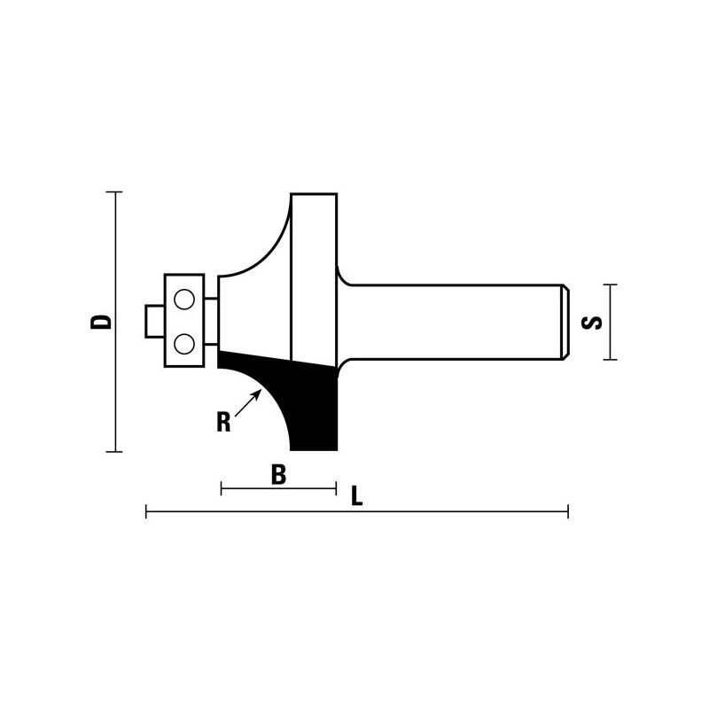 frese hw a raggio concavo con cuscinetto z2