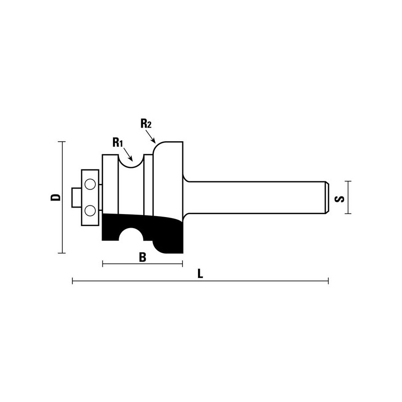 hw moulding bits with ball bearing guide z2