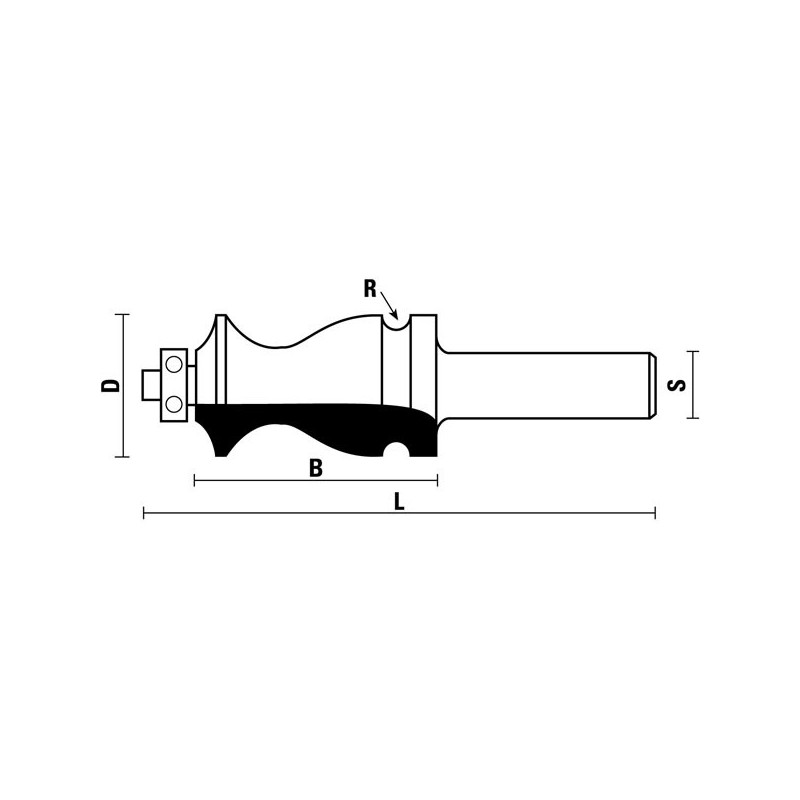 hw profilfräser mit anlauflager z2