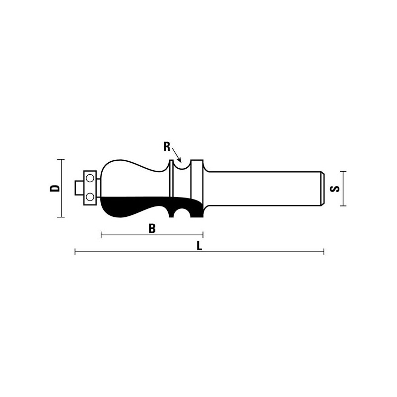hw architectural moulding line bits with ball bearing guide z2