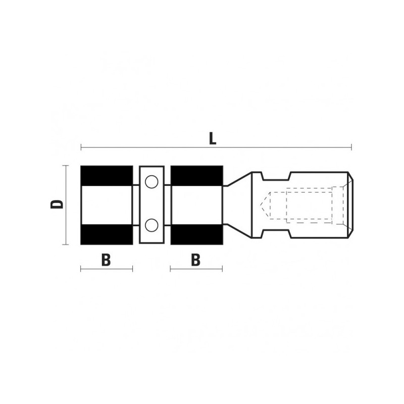 hw doppelbündigfräser mit kugellager z2