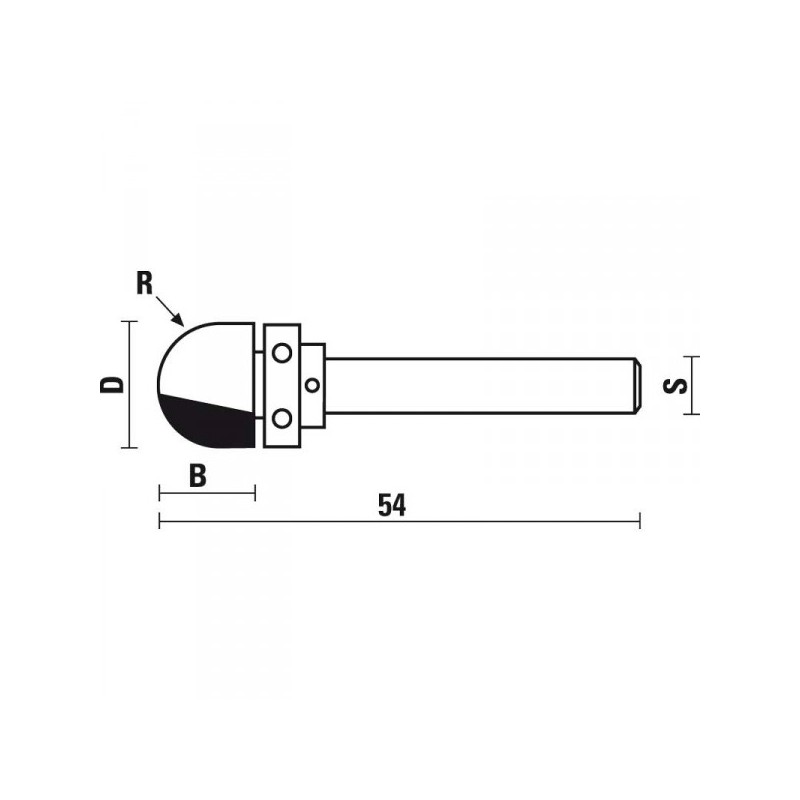 frese hw a raggio convesso con cuscinetto superiore z2